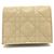 Cartera bi-fold Lady Cannage de Christian Dior Beige