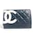 Billetera compacta Chanel Cambon Line CC Coco Mark Negro Blanco