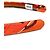Silk In Hermès Fascia per capelli in seta Hermes Elsa Jungle Love Arancione - vista 6
