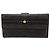 Gucci Dunkelbraune Leder Dreifach-Brieftasche