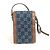 Pochette a spalla in denim e pelle Horsebit di Gucci Marrone Blu