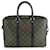 Louis Vuitton Monogram Macassar Porte Documents Voyage PM Brown Black Cloth  ref.1616389