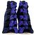 Stivaletti cut out bicolor Sergio Rossi in suede blu Blu chiaro - vista 3