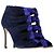 Stivaletti cut out bicolor Sergio Rossi in suede blu Blu chiaro - vista 4