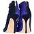 Stivaletti cut out bicolor Sergio Rossi in suede blu Blu chiaro - vista 5
