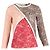 MSGM Spitzen-Patchwork Langarm-T-Shirt aus mehrfarbigem Polyamid Mehrfarben