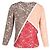 MSGM Spitzen-Patchwork Langarm-T-Shirt aus mehrfarbigem Polyamid Mehrfarben - Ansicht 3