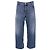 Pantalones de mezclilla azul de algodón de tiro alto, corte regular 3/4 de Balenciaga