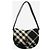Burberry Borsa a spalla a quadri in jacquard nero