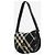 Burberry Borsa a spalla a quadri in jacquard nero - vista 2