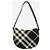 Burberry Borsa a spalla a quadri in jacquard nero - vista 3