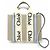 Chloé WOODY Borsa Tote Piccola Bianco Blu