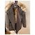 Parka Yves Salomon Taupe de Algodón y Piel Gris pardo - vista 4