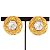Orecchini rotondi a clip con strass Chanel