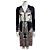 Atemberaubendes ETRO-Kleid mit Ledergürtel Schwarz Mehrfarben