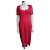 Marchesa Abito da cocktail fucsia a tubino con schiena scoperta Rosa Fuschia