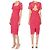 Marchesa Abito da cocktail fucsia a tubino con schiena scoperta Rosa Fuschia - vista 2