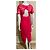 Marchesa Abito da cocktail fucsia a tubino con schiena scoperta Rosa Fuschia - vista 7