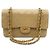 Timeless Chanel Clássico Atemporal Fecho Giratório Médio Duplo com GHW 24K Bege