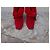 Sergio Rossi Red Leather and Fur Ankle Boots - view 2