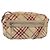 Bolso de hombro Burberry Nova Check Blue Label de lona beige roja Auth ti1983