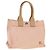 Borsa a mano in tela Burberry Blue Label rosa beige Auth ti1990