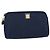 Pochette in tela Trotter Christian Dior blu navy oro Auth bs17208 D'oro