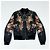 Dolce & Gabbana Leder Bomberjacke Blumen und Schlüssel Print Schwarz Mehrfarben - Ansicht 2