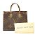 Borsa tote On the Go MM Monogramma Louis Vuitton Marrone