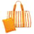 Borsa Tote MM Cannes di Hermès Arancione Crudo Tela