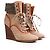 CHLOÉ - Chloé Wedge Stiefeletten aus beigem Wildleder (T40) Braun