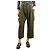 Y'S Olivegrüne Satin-Baggy-Hosen - Größe S