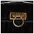 Borsa a Spalla Gancini Salvatore Ferragamo Smalto Nero Oro Auth 87741 - vista 17