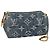 LOUIS VUITTON Pochette Speedy in Denim Monogram Blu M95082 LV Auth 87601A