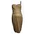 Diane Von Furstenberg Vestido lápiz Jiwon dorado DvF de mezcla de lana