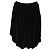 Falda globo mini asimétrica con purpurina Alaïa en terciopelo negro