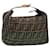Sac à main en toile Zucca FENDI marron noir or Auth 88080 Doré  ref.1623952