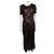 Joseph Ribkoff Mokka-Spitzenkleid über goldenem Unterkleid Braun - Ansicht 2