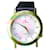 Autre Marque Cyma Luis XV 725 Swiss quartz watch Black White Golden Leather Steel  ref.1624228