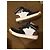 Sneaker alte Burberry in pelliccia Nero Bianco Marrone Scuro - vista 2