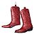 Ganni Red Mid Shaft embroidered