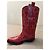 Ganni Red Mid Shaft embroidered - vue 6