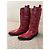 Ganni Red Mid Shaft embroidered - vue 7