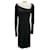 Autre Marque Narciso Rodriguez Black Asymmetric Stretch Jersey Midi Dress Viscose  ref.1625913