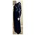 Vera Wang Abito da sera in paillettes e pizzo Blu navy - vista 3