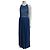Vera Wang Vestido de baile de renda e chiffon com costas abertas Azul