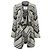 Ba&Sh Ilda offener Strick-Cardigan mit Gürtel aus schwarzem und weißem Polyester