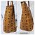 Sac shopping MCM Visetos en cognac Marron - vue 5