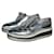 Prada Scarpe Stringate in Pelle Argento 38 IT  - vista 1