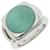 Ring Hermès Bague en Corozo Hermes Argenté Vert  - vue 1